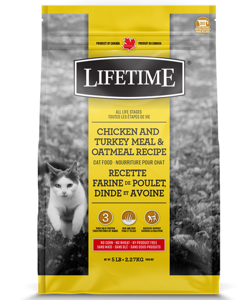 Lifetime Chicken & Turkey Meal Oatmeal Cat Food 6.5kg/14.3lb