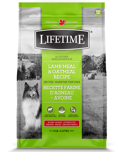 Lifetime Lamb Meal & Oatmeal Dog Food 11.4kg/25lb