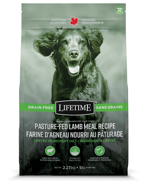 Lifetime Grain Free Pasture Lamb Fed Dog Food 11.3kg/25lb